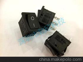 【船形開關 翹板開關船型開關 電源開關KCD1-102全黑 多國認證 環?！績r格,廠家,圖片,電工開關,深圳勃欣科技-